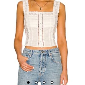 Free people - White lace tank